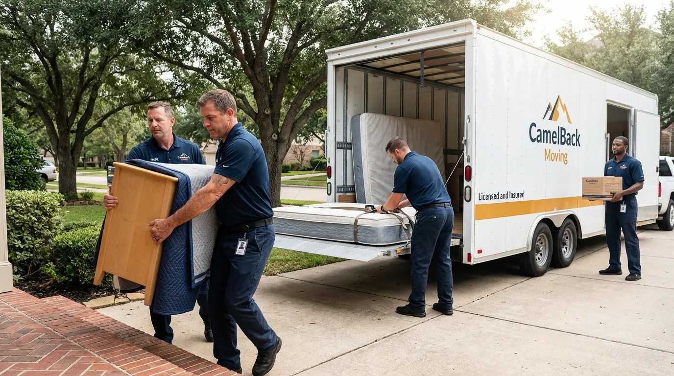 Crew loading residential truck for cross-state move from Horse Cave, KY