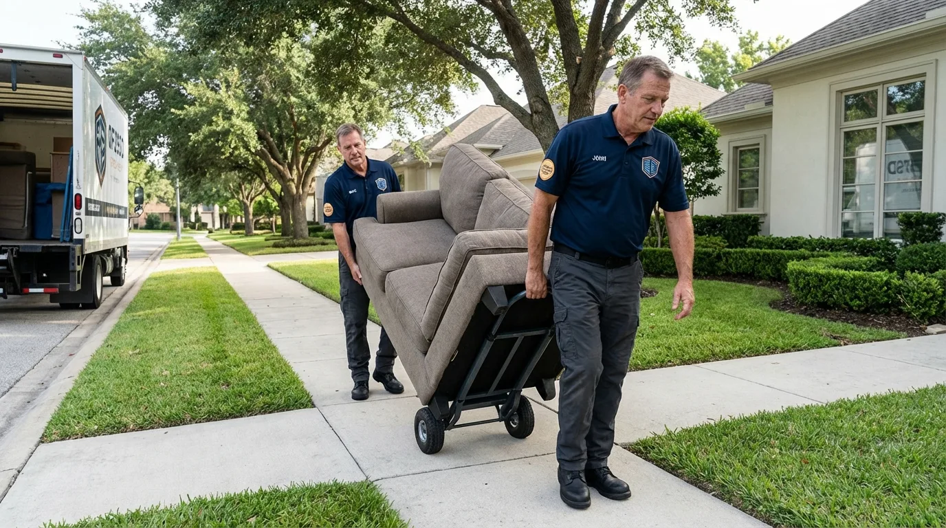 Local residential moving crew loading furniture in Horse Cave, KY